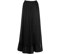 PARTILANDIA 2010 S.L. Jupe flamand espagnole pour fille avec volant simple et double volant noir rouge (12 ans, volant simple)