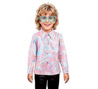 Partilandia Chemise disco Bling Psychédélique rose pour enfant (taille 5-6 ans)