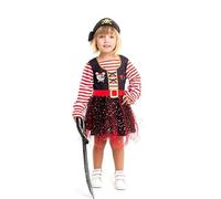 Partilandia Costume de pirate pour fille et bébé (taille 6-12 mois)