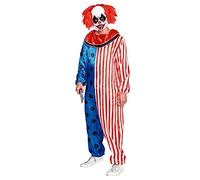 Partilandia Déguisement de clown tueur pour adulte Taille M Taille S à L Costume Clown étoiles et barres Halloween pour homme