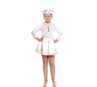 Partilandia Déguisement de mouton douce pour fille de 5 à 6 ans