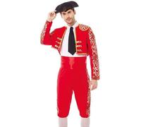 Partilandia Déguisement de torero rouge espagnol pour homme Taille M