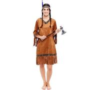 Partilandia Déguisement indien marron pour femme, taille M