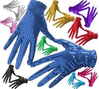 Partilandia Gants à paillettes pour adultes en différentes couleurs (fuchsia)
