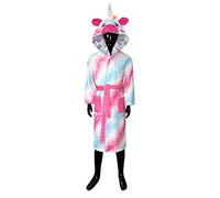 Partilandia Peignoir licorne pour fille avec capuche Uri Unicorn【Tailles enfant 3-12 ans】[Taille 10-12 ans]【Blouse en peluche originale】Peignoir pour fille