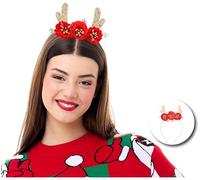 Partilandia Serre-tête en cornes de rennes avec fleurs