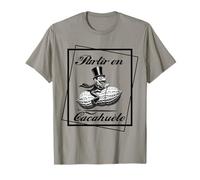 Partir en cacahuète ! T-Shirt Gris Unisexe Adulte Coupe Classique Manche Courte pour les Amateurs de Sport