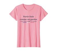 Partir Frais comme Un Gardon, rentré fumé comme Un Saumon T-Shirt, Femme, Rose, XS