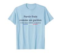 Partir Frais comme Un Gardon, rentré fumé comme Un Saumon T-Shirt, Homme, Bleu Céleste, XXL