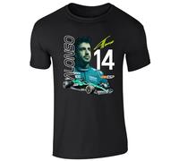 Partisan Alonso F1 T-shirt pour adulte, Noir , XL