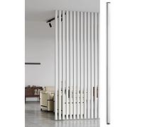 Partit Sn Séparateur de pièce réglable 2,4 m Poteaux en bois noir et blanc pour bureau, chambre d'enfant, espace pour animaux domestiques et studio