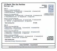 Lucy Carolan - Les Six partitas pour clavier BWV 825-830