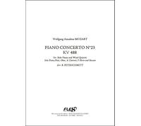 PARTITION CLASSIQUE - Concerto pour Piano No. 23 - KV 488 - W.A. MOZART - Quintette à Vent et Piano