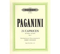 Partition classique EDITION PETERS PAGANINI NICOLO / SCHUMANN ROBERT - 24 CAPRICES WITH PIANO ACCOMPANIMENT, VOL.1 - VIOLIN AND PIANO Violon