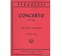 Partition classique IMC PERGOLESE - CONCERTO IN G MAJOR - FLUTE & PIANO Flûte traversière