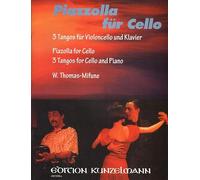 Piazzolla / Kunzelmann – 3 tangos pour violoncelle et piano – Recueil et partition – Edition Peters