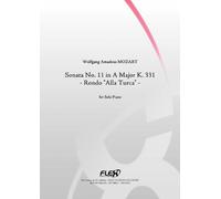PARTITION CLASSIQUE - Sonate No. 11 en La Majeur K. 331 - Rondo Alla Turca - W.A. MOZART - Piano Solo