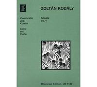 Partition classique UNIVERSAL EDITION KODALY Z. - SONATA OP. 4 - VIOLONCELLE ET PIANO Violoncelle