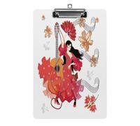 Partition de guitare acoustique en e sol, avec une belle jeune fille espagnole. Porte-documents en acrylique, format lettre, avec pince métallique et tablette robuste. Idéal pour le bureau, la m