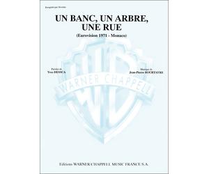 PARTITION VARIETE - SEVERINE - UN BANC UN ARBRE UNE RUE - PIANO CHANT