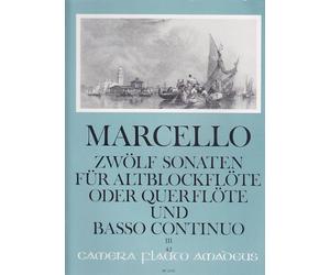 Partitions classique AMADEUS MARCELLO B. ZWöLF SONATEN OP. 2. VOL 3 :7-9 Flûte à bec