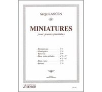 Partitions classique ANNE FUZEAU PRODUCTIONS LANCEN SERGE - MINIATURES - PIANO Piano
