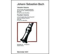Partitions classique BARENREITER BACH J.S - 14 ZWEI-BIS SECHSSTIMMIGE KANONS UBER EINEN BAB DER ARIA AUS DEN 'GOLDBERG-VARIATONEN' BW Flûte à bec