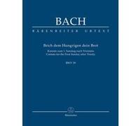 Partitions classique BARENREITER BACH J.S - BRICH DEM HUNGRIGEN DEIN BROT BWV 39 - SCORE Format poche