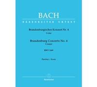 Partitions classique BARENREITER BACH J.S. - CONCERTO BRANDEBOURGEOIS N°4 EN SOL MAJEUR BWV 1049 - CONDUCTEUR Grand format