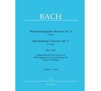 Partitions classique BARENREITER BACH J.S. - CONCERTO BRANDEBOURGEOIS N°5 EN RE MAJEUR BWV 1050 - CONDUCTEUR Grand format