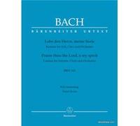 Partitions classique BARENREITER BACH J.S. - LOBE DEN HERRN, MEINE SEELE BWV 143 - VOCAL SCORE Choeur et ensemble vocal G