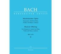 Partitions classique BARENREITER BACH J.S - L'OFFRANDE MUSICALE VOL.2 BWV 1079 - FLUTE, VIOLON, BASSE CONTINUE Musique de chambre G