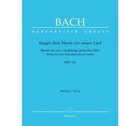 Partitions classique BARENREITER BACH J.S. - SINGET DERN HERRN EIN NEUES LIED B-FLAT MAJOR BWV 225 - CONDUCTEUR Grand format