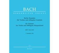 Partitions classique BARENREITER BACH J.S. - SIX SONATES VOL.1 : BWV 1014-1019 - VIOLON, CLAVECIN Violon G