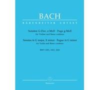 BACH J.S. - SONATES EN SOL MAJEUR BWV 1021, MI MINEUR BWV 1023, FUGUE EN SOL MINEUR BWV 1026 - VIOLO