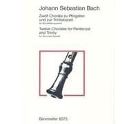 Partitions classique BARENREITER BACH J.S. - ZWOLF CHORALE SU PFINGSTEN UND TRINITATIS - FLUTE A BEC Flûte à bec