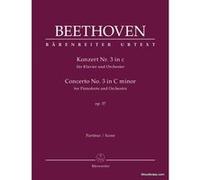 Partitions classique BARENREITER BEETHOVEN L.V. - KLAVIERKONZERT Nr. 3 IN C OP.37 - SCORE Grand format