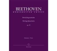 Partitions classique BARENREITER BEETHOVEN L.V. - STREICHQUARTETTE OP.59 - 2 VIOLONS, ALTO, VIOLONCELLE Ensemble vents G