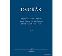 Partitions classique BARENREITER DVORAK A. - STRING QUARTET OP.9 N°5 IN F MINOR Format poche