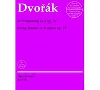 Partitions classique BARENREITER DVORAK ANTON - QUATUOR A CORDES B 75 OP.34 EN RE MINEUR - VIOLON, ALTO, VIOLONCELLE Ensemble à cordes