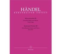 Partitions classique BARENREITER HAENDEL G.F. - KLAVIERWERKE III - PIANO Piano