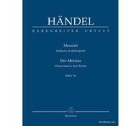 Partitions classique BARENREITER HÄNDEL G. F. - MESSIAH ( DER MESSIAS) HWV 56 - CONDUCTEUR DE POCHE Format poche