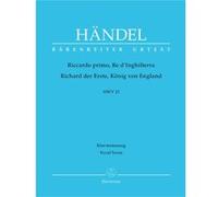 Partitions classique BARENREITER HAENDEL G.F. - RICHARD DER ERSTE, KONIG VON ENGLAND HWV 23 - CHANT, PIANO Choeur et ensemble vocal