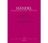 Partitions classique BARENREITER HAENDEL G.F. - SONATE EN TRIO EN FA MAJEUR HWV 405 - 2 FLUTES A BEC ALTO, BASSE CONTINUE Flûte à bec