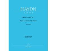 Partitions classique BARENREITER HAYDN J. - MISSA BREVIS IN F MAJOR HOB. XXII:1 - REDUCTION CHANT, PIANO Choeur et ensemble vocal