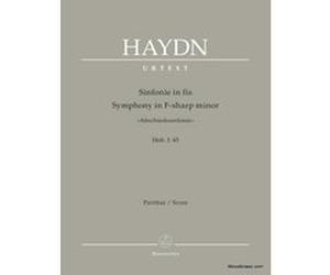 Partitions classique BARENREITER HAYDN J. - SYMPHONY IN F-SHARP MINOR ABSCHIEDSSINFONIE HOB. I:45 Grand format