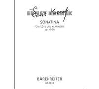 Partitions classique BARENREITER KRENEK ERNST - SONATINE OP.92 2B - FLUTE, CLARINETTE Flûte traversière G