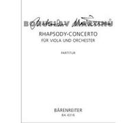 Partitions classique BARENREITER MARTINU BOHUSLAV - RHAPSODY CONCERTO POUR ALTO ET ORCHESTRE - CONDUCTEUR Grand format