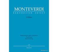 Partitions classique BARENREITER MONTEVERDI C. - L'ORFEO - VOCAL SCORE Soprano, piano