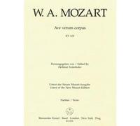 Partitions classique BARENREITER MOZART W.A. - AVE VERUM CORPUS KV 618 - CONDUCTEUR Grand format